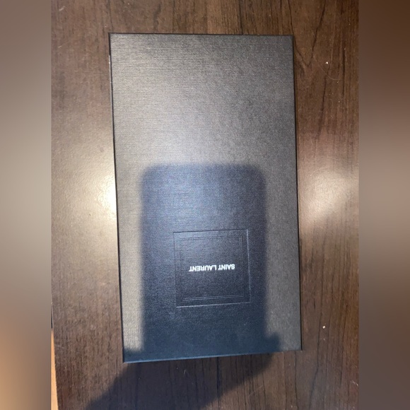 NWT YSL BLACK Monogram Grain De Poudre Zip-Around Wallet - Picture 11 of 12